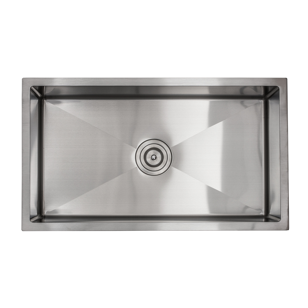 Strictly Single Bowl Rectangle Stainless-Steel Sink: R100R 18g